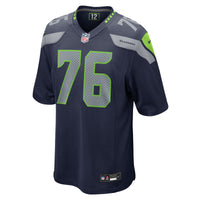 Seattle Seahawks Grey Zabel Nike College Navy Team Game Jersey