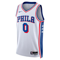 Philadelphia 76ers Nike Association Edition Swingman Jersey - White - Tyrese Maxey