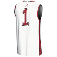 #1 Alabama Crimson Tide GameDay Greats Lightweight Basketball Jersey - White