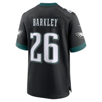 Philadelphia Eagles Saquon Barkley Nike Black Alternate Game Jersey