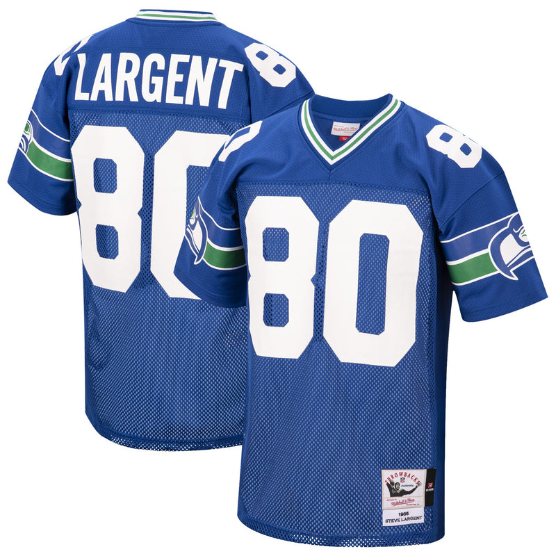 Seattle Seahawks 1985 Steve Largent Mitchell & Ness Royal Authentic Throwback Retired Player Jersey