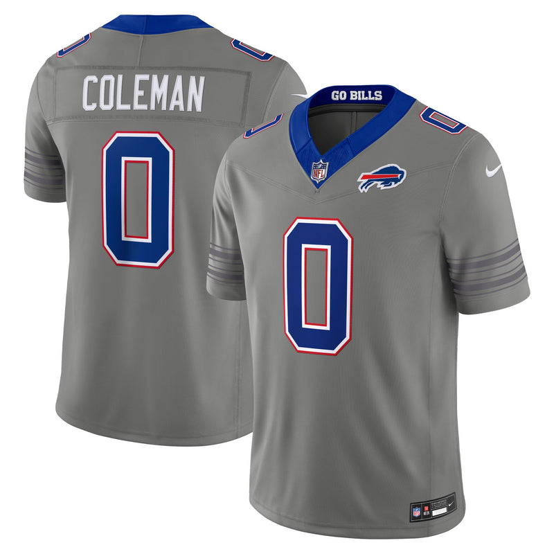 Buffalo Bills Keon Coleman Nike Gray Nickel City Vapor F.U.S.E. Stitched Limited Jersey