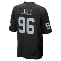 Las Vegas Raiders Jonah Laulu Nike Black Team Game Jersey