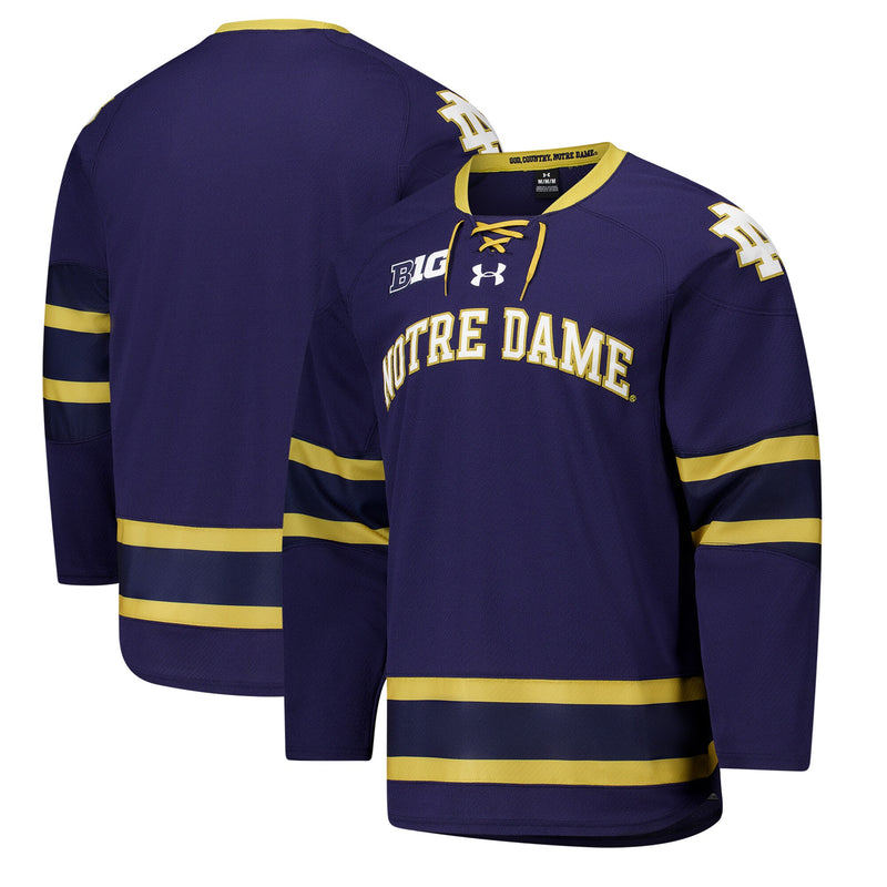 Notre Dame Fighting Irish Under Armour Replica Hockey Jersey - Navy