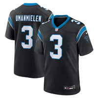 Carolina Panthers Princely Umanmielen Nike Black Team Game Jersey