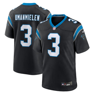 Carolina Panthers Princely Umanmielen Nike Black Team Game Jersey