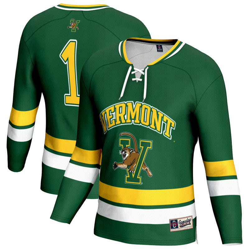 Vermont Catamounts GameDay Greats Lightweight Hockey Fashion Jersey - Green