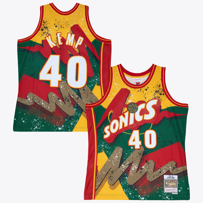 Seattle Supersonics Mitchell & Ness Shawn Kemp 1995 Hyper Hoops Swingman Jersey - Green