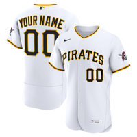 Pittsburgh Pirates Nike White Home Authentic Custom Jersey