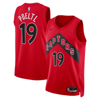 Toronto Raptors Nike Icon Edition Swingman Jersey - Red - Jakob Poeltl