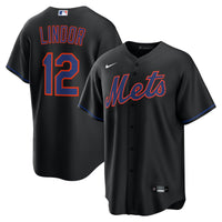 New York Mets Francisco Lindor Nike Black Alternate Replica Jersey