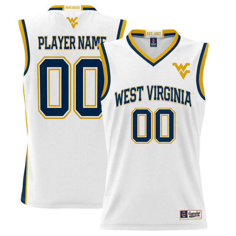 West Virginia Mountaineers GameDay Greats Lightweight NIL Pick-A-Player Basketball Jersey - White