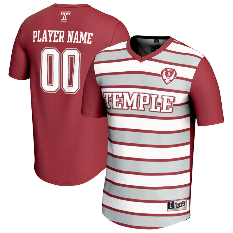 Temple Owls GameDay Greats Collegiate Soccer NIL Pick-A-Player Fashion Jersey - Cherry/White