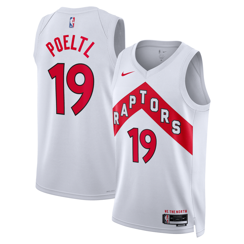 Toronto Raptors Nike Association Edition Swingman Jersey - White - Jakob Poeltl -