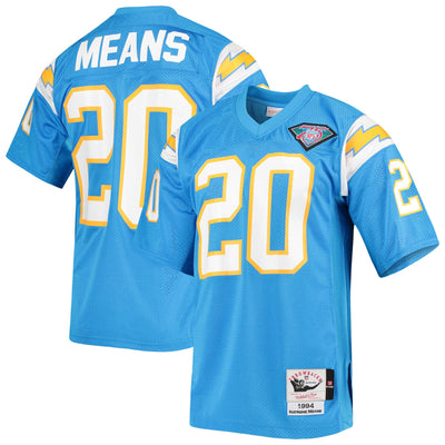 Los Angeles Chargers 1994 Natrone Means Mitchell & Ness Powder Blue Authentic Throwback Retired Player Jersey
