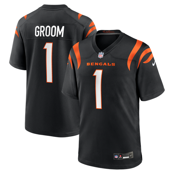 Cincinnati Bengals Number 1 Groom Nike Black Game Jersey