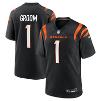 Cincinnati Bengals Number 1 Groom Nike Black Game Jersey