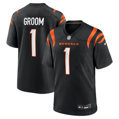 Cincinnati Bengals Number 1 Groom Nike Black Game Jersey