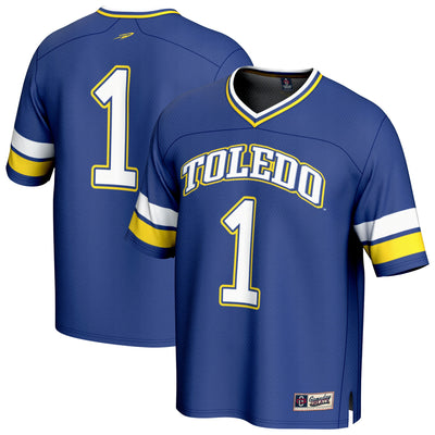 #1 Toledo Rockets GameDay Greats Lightweight Collegiate Football Fashion Jersey - Navy