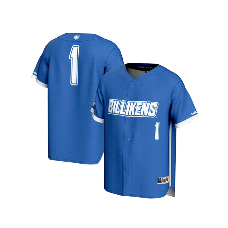 #1 Saint Louis Billikens GameDay Greats Lightweight Baseball Fashion Jersey - Blue