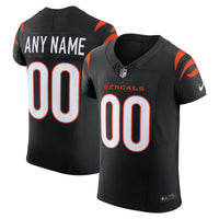 Cincinnati Bengals Nike Black Team Vapor F.U.S.E. Elite Custom Jersey