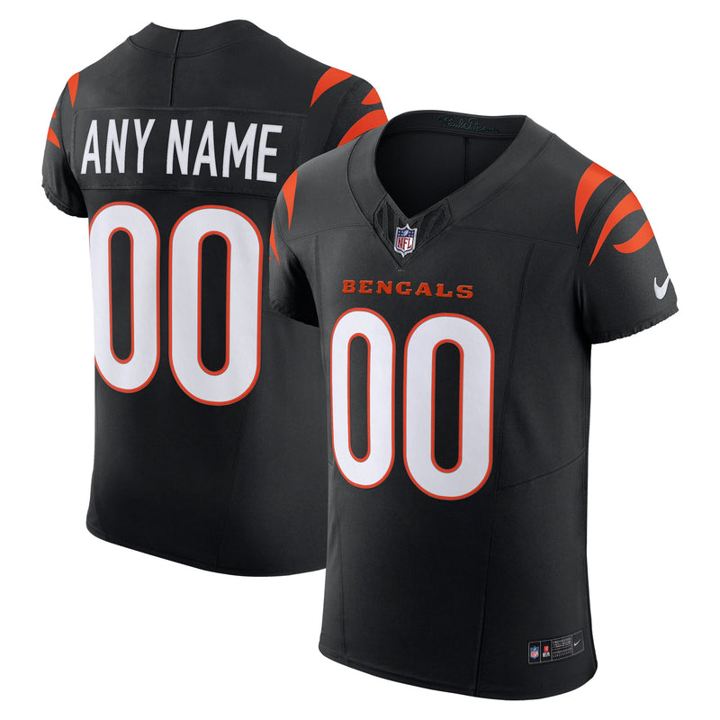 Cincinnati Bengals Nike Black Team Vapor F.U.S.E. Elite Custom Jersey