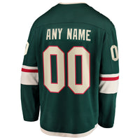 Minnesota Wild Fanatics Green Home Breakaway Custom Jersey