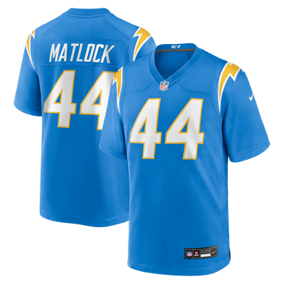 Los Angeles Chargers Scott Matlock Nike Powder Blue Team Game Jersey