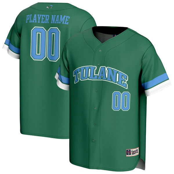 Tulane Green Wave GameDay Greats NIL Pick-A-Player Lightweight Baseball Jersey - Green