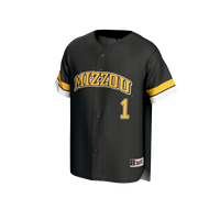 #1 Missouri Tigers GameDay Greats Lightweight Collegiate Baseball Fashion Jersey - Black