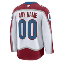 Colorado Avalanche Fanatics White Away Premium Custom Jersey