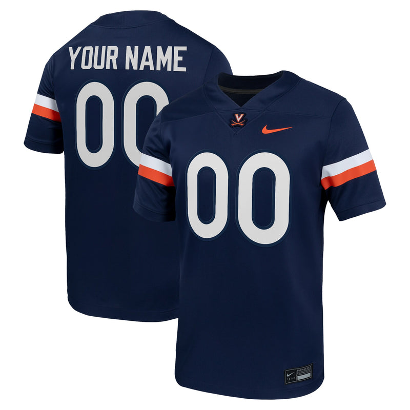 Virginia Cavaliers Nike Custom Football Game Jersey - Navy