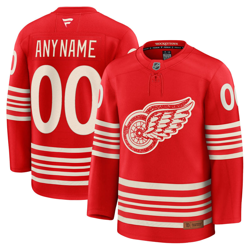 Detroit Red Wings Fanatics Red Centennial Premium Custom Jersey