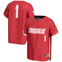 #1 Louisville Cardinals GameDay Greats Lightweight Baseball Fashion Jersey - Red
