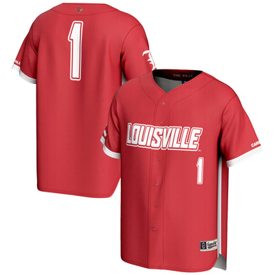 #1 Louisville Cardinals GameDay Greats Lightweight Baseball Fashion Jersey - Red