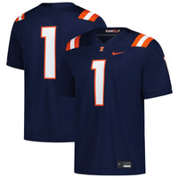 #1 Illinois Fighting Illini Nike Game Football Jersey - Navy