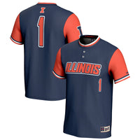 #1 Illinois Fighting Illini GameDay Greats Lightweight Softball Jersey - Navy