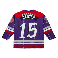 Mitchell & Ness Vince Carter Purple Toronto Raptors Maxxed Out Fashion Hockey Jersey