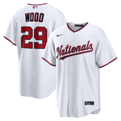 Washington Nationals James Wood Nike White Home Replica Jersey