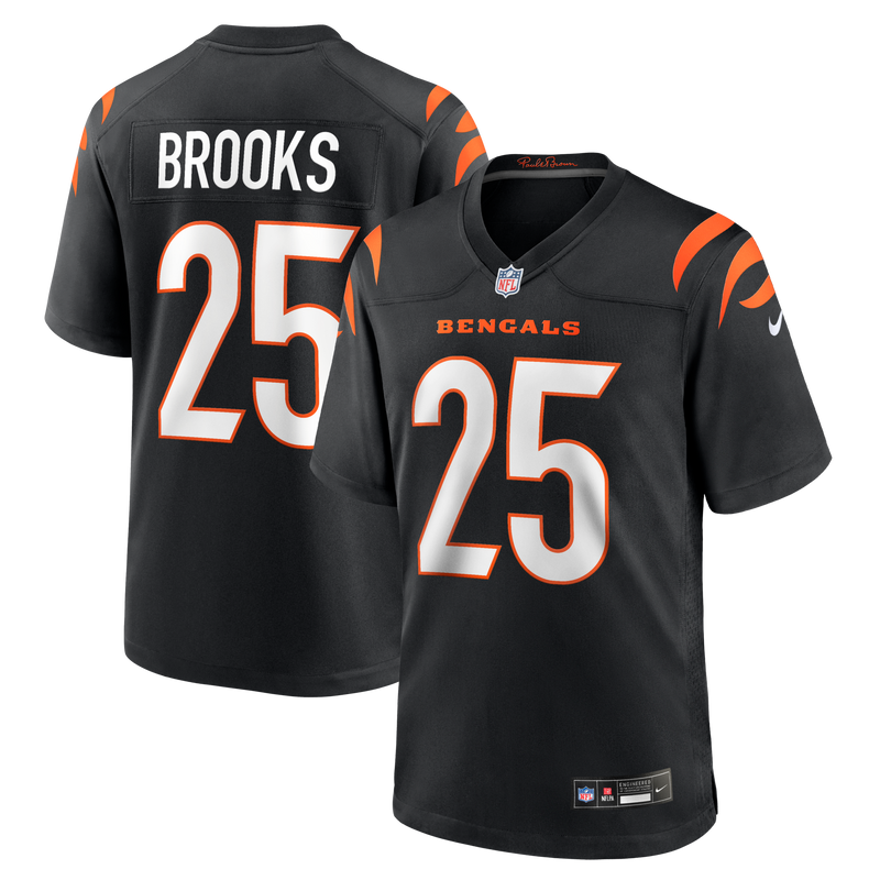 Cincinnati Bengals Tahj Brooks Nike Black Team Game Jersey