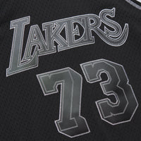 Los Angeles Lakers Mitchell & Ness Dennis Rodman 1998 Contrast 2K Swingman Jersey - Black