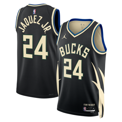 Milwaukee Bucks Jordan Brand Statement Edition Swingman Jersey - Hunter Green - Jaime Jaquez Jr. -