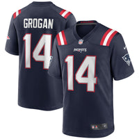New England Patriots Steve Grogan Nike Navy Game Retired Player Jersey