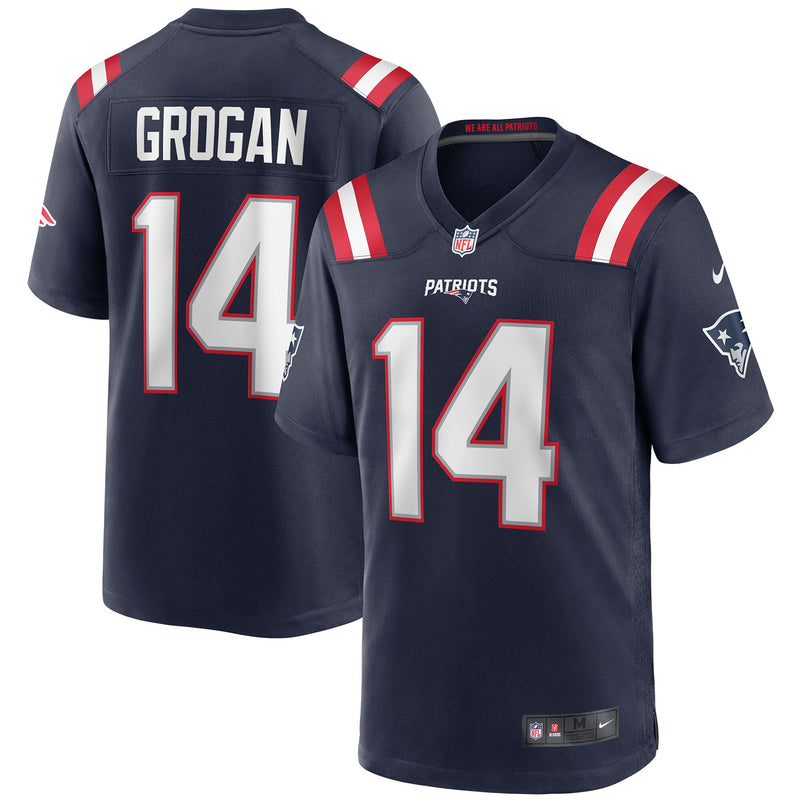 New England Patriots Steve Grogan Nike Navy Game Retired Player Jersey