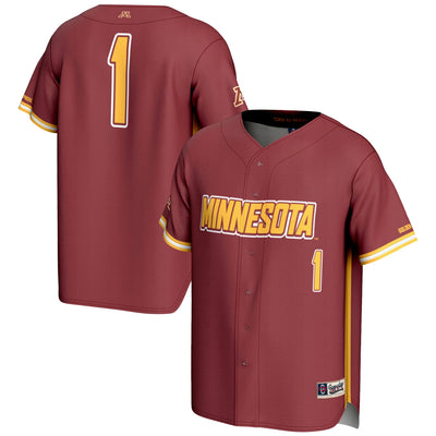 #1 Minnesota Golden Gophers GameDay Greats Lightweight Baseball Jersey - Maroon