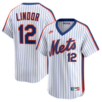 New York Mets Francisco Lindor Nike White Throwback Cooperstown Collection Limited Jersey