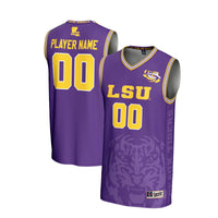 LSU Tigers GameDay Greats NIL Pick-A-Player Basketball Icon Print Lightweight Jersey - Purple