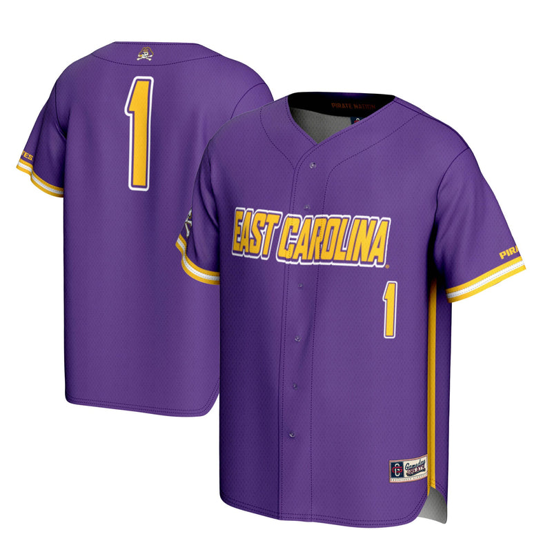 #1 ECU Pirates GameDay Greats Lightweight Baseball Jersey - Purple