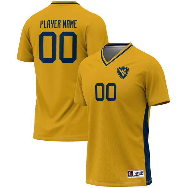 West Virginia Mountaineers GameDay Greats Pick-A-Player NIL Lightweight Soccer Jersey - Gold