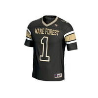 #1 Wake Forest Demon Deacons GameDay Greats Lightweight Football Fashion Jersey - Black